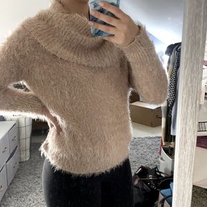 Size xsmall express fuzzy cowl neck sweater